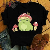 Frog with Mushroom Hat and Snail T-Shirt